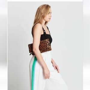 Clare V Pony Hair Fold Over Clutch Handbag